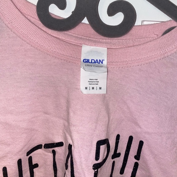 Theta Phi sorority spirit wear pink shirt - Picture 2 of 4